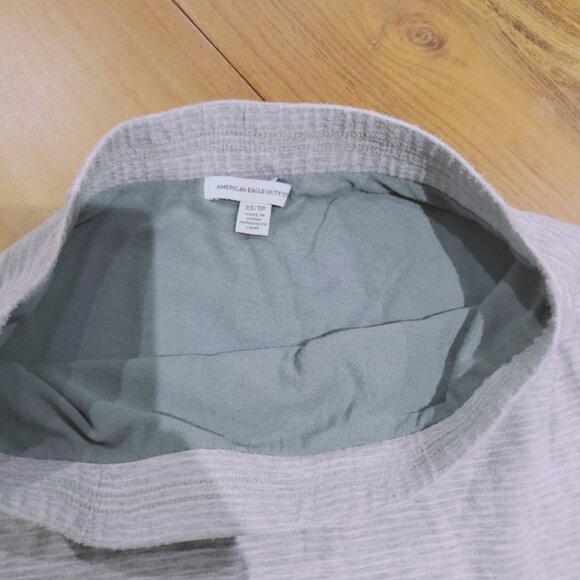 American Eagle Outfitters Striped Jersey Knit Slit Maxi Skirt - Picture 3 of 8